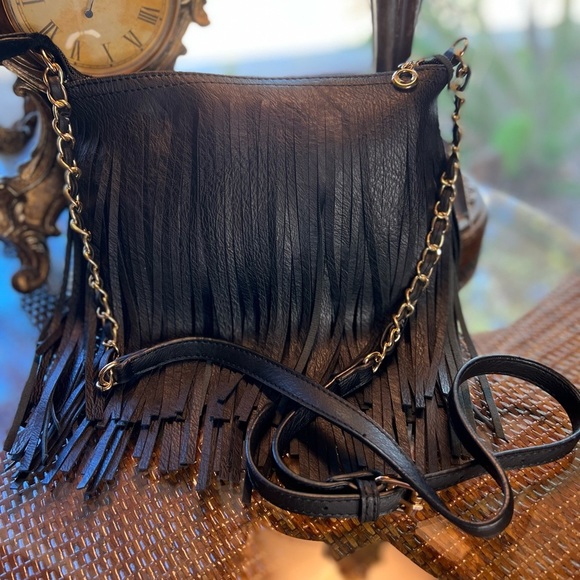 Fringe Western Boho Crossbody Bag Fringe on Both sides Adjustable Strap - Picture 1 of 7